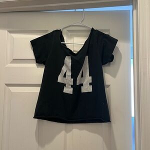 Brandy Melville Black and White Jersey Top